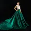 Style Chinois Vert Foncé Robe De Bal 2017 Col Haut Sans Manches Appliques Dos Nu Noeud Ceinture Satin Robe De Ceremonie Chapel Train