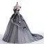 Chic / Beautiful White Black Prom Dresses 2017 Ball Gown Sweetheart Sleeveless Beading Sequins Appliques Lace Backless Ruffle Organza Formal Dresses Court Train