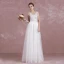 Chic / Belle Ivoire Robe De Mariée 2017 Princesse Encolure Dégagée Sans Manches Percé Dentelle Volants Tulle Ceinture Longue