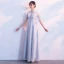 Chic / Belle Argenté Robe De Soirée 2017 Tulle Bretelles croisées Dos Nu Perlage Faux Diamant Col Haut Robe De Ceremonie