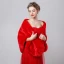 Rouge Fausse Fourrure Châles Mariage Soirée Promo 2017