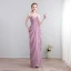 Simple Lilas Robe De Soirée 2018 Chiffon V-Cou Soirée Robe De Ceremonie