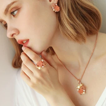 Luxe Perle Rose Perlage Perle Faux Diamant Fleur Bague Métal Soirée Anneaux 2019 Accessorize