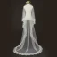Unique Ivoire Tulle En Dentelle 2 m Chapel Train Appliques Voile De Mariée 2018