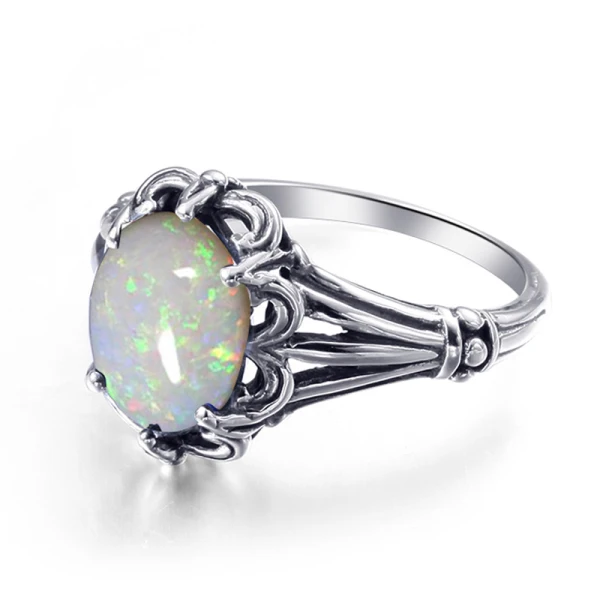 Simple Argenté Anneaux 2019 Cristal Plaqué argent Pierres précieuses synthétiques Église Accessorize