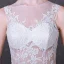 Sexy Pierced Wedding Dresses 2017 A-Line / Princess Scoop Neck Sleeveless Appliques Lace White Ruffle Tulle Court Train