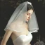 Modest / Simple Short Ivory Wedding Veils 2020 1 m Tulle Wedding