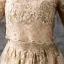 Chic / Belle Doré Robe De Soirée 2017 Dentelle Perlage Appliques Percé Paillettes Soirée Robe De Bal