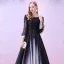 Chic / Beautiful Black Evening Dresses  2018 A-Line / Princess Floor-Length / Long U-Neck Tulle Appliques Beading Sequins Evening Party Formal Dresses