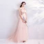 Chic / Beautiful Blushing Pink 2018 Evening Dresses  V-Neck Tulle A-Line / Princess Floor-Length / Long Summer Beading Butterfly Appliques Backless Evening Party Formal Dresses