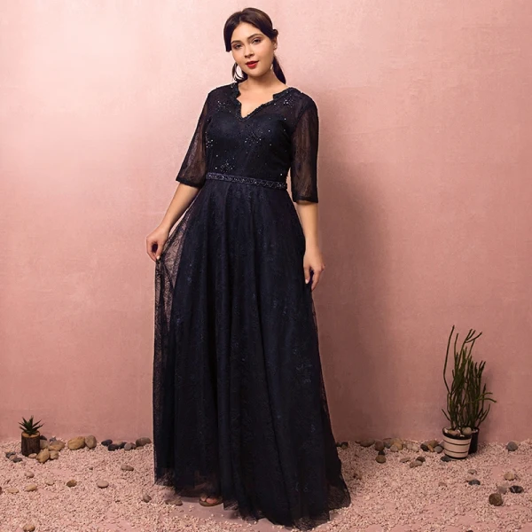 Classy Classic Elegant Navy Blue Plus Size Evening Dresses 2018 A-Line Princess Tulle Classy Classic Elegant Navy Blue Plus Size Evening Dresses 2018 A-Line Princess Tulle