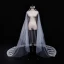Affordable White Wedding 2018 Lace Tulle Appliques Beading Wedding Veils