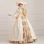 Vintage / Retro Puffy Ball Gown Champagne Prom Dresses 2018 High Neck Long Sleeve Charmeuse Lace-up Beading Sequins Formal Dresses