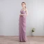 Simple Lilas Robe De Soirée 2018 Chiffon V-Cou Soirée Robe De Ceremonie