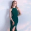 Classic 2017 Clover Green Evening Dresses  Spaghetti Straps Striped Backless Trumpet / Mermaid Party Dresses