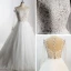 Amazing / Unique Ivory Cathedral Train Wedding 2018 A-Line / Princess Long Sleeve U-Neck Tulle See-through Appliques Backless Pierced Wedding Dresses