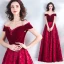 Chic / Beautiful Burgundy Floor-Length / Long Evening Dresses  2018 A-Line / Princess Strapless Charmeuse Backless Beading Rhinestone Evening Party Formal Dresses