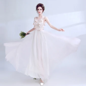 Chic Belle Rose Bonbon Robe De Soirée 2017 Princesse U Cou Dentelle Papillon Appliques Dos Nu Soirée Robe De Ceremonie
