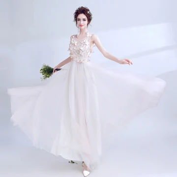 Chic Beautiful Candy Pink Evening Dresses 2017 A Line Princess U Neck Lace Butterfly Appliques Backless Evening Party Formal Dresses
