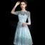 Modern / Fashion Multi-Colors Short Graduation Dresses 2018 A-Line / Princess U-Neck Tulle Backless Beading Pierced Sequins Sparkly Homecoming Formal Dresses