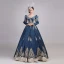 Vintage / Retro Medieval Burgundy Ball Gown Prom Dresses 2021 V-Neck Zipper Up Long Sleeve Floor-Length / Long Embroidered Tassel Cosplay Prom Formal Dresses