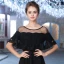 Black Tulle U-Neck Lace-up Evening Party Prom Shawls 2017