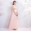 Chic / Beautiful Blushing Pink 2018 Evening Dresses  V-Neck Tulle A-Line / Princess Floor-Length / Long Summer Beading Butterfly Appliques Backless Evening Party Formal Dresses
