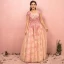 Flower Fairy Beige Plus Size Evening Dresses  2018 A-Line / Princess V-Neck Tulle Appliques Backless Beading Crystal Evening Party Prom Dresses