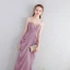 Simple Lilas Robe De Soirée 2018 Chiffon V-Cou Soirée Robe De Ceremonie