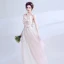 Chic / Beautiful Candy Pink Evening Dresses  2017 A-Line / Princess U-Neck Lace Butterfly Appliques Backless Evening Party Formal Dresses