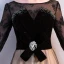 Chic / Beautiful Black Evening Dresses  2017 A-Line / Princess U-Neck Tulle Embroidered Appliques Beading Evening Party Formal Dresses