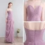 Simple Lilas Robe De Soirée 2018 Chiffon V-Cou Soirée Robe De Ceremonie