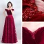 Chic / Beautiful Burgundy Floor-Length / Long Evening Dresses  2018 A-Line / Princess Strapless Charmeuse Backless Beading Rhinestone Evening Party Formal Dresses