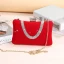Chic / Beautiful Red Clutch Bags Beading Rhinestone Velour Cocktail Party Evening Party Accessories 2019