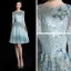 Modern / Fashion Multi-Colors Short Graduation Dresses 2018 A-Line / Princess U-Neck Tulle Backless Beading Pierced Sequins Sparkly Homecoming Formal Dresses