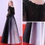 Chic / Beautiful Black Evening Dresses  2018 A-Line / Princess Floor-Length / Long U-Neck Tulle Appliques Beading Sequins Evening Party Formal Dresses