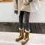 Unique Braun Schneestiefel 2020 Winter Woll Leder X-Riemen Freizeit Garten / Im Freien Stiefel Damen