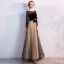 Chic / Beautiful Black Evening Dresses  2017 A-Line / Princess U-Neck Tulle Embroidered Appliques Beading Evening Party Formal Dresses