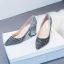 Unique Doré Chaussure De Mariée 2019 À Bout Pointu Polyester Glitter Paillettes Mariage Talons