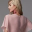 Clásico Elegantes Rosa Clara Vestidos de noche 2020 Tul V-Cuello A-Line / Princess Largos Manga Corta Noche Vestidos Formales