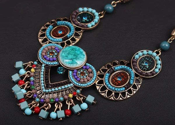 Bohemia Ethnic Sky Blue Prom Handmade  Necklace Accessories 2023