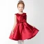 Chic / Beautiful Hall Wedding Party Dresses 2017 Flower Girl Dresses Burgundy Short A-Line / Princess Cascading Ruffles Bow Sash Sleeveless