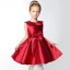 Chic / Beautiful Hall Wedding Party Dresses 2017 Flower Girl Dresses Burgundy Short A-Line / Princess Cascading Ruffles Bow Sash Sleeveless
