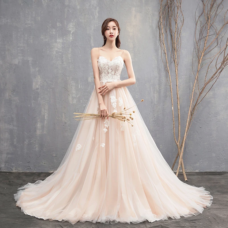white christmas dresses Champagne Silk Satin Wedding Dress – Minimalist Gown with Crisscross Straps  and Open Back – Liina Stein
