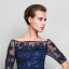 Lyx Mörk Marinblå Aftonklänningar 2020 1/2 ärm Prinsessa Långa Genomskinliga Halterneck Beading Broderade Afton Formella Klänningar