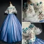 Chic / Beautiful Navy Blue Prom Dresses 2017 A-Line / Princess Tulle Appliques Backless Beading Strapless Prom Formal Dresses