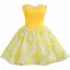 Chic / Belle Jaune Courte de retour Robe De Fête 2024 Robe De Graduation Bustier Sans Manches Dos Nu Tulle
