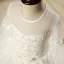 Chic / Beautiful Church Wedding Party Dresses 2017 Flower Girl Dresses White Ball Gown Ankle Length Bow Sash Long Sleeve Scoop Neck Flower Appliques