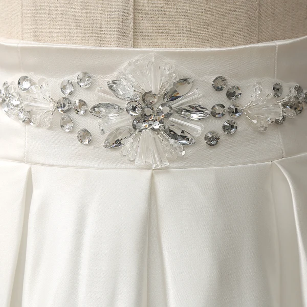 2 Piece Outdoor / Garden Wedding Dresses 2017 White A-Line / Princess Floor-Length / Long Square Neckline Short Sleeve Sequins Lace Appliques Rhinestone