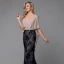 Modern / Fashion Sexy Black Evening Dresses  2020 Trumpet / Mermaid V-Neck Sleeveless With Shawl Backless Embroidered Watteau Train Cocktail Party Evening Party Formal Dresses